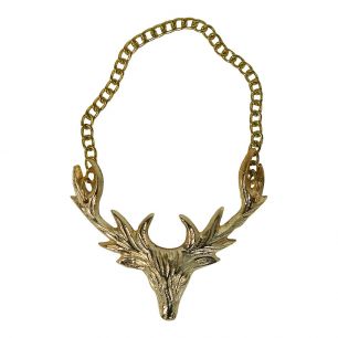 bottle necklace deer champagne gold