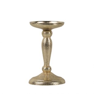 candlestick hammered champagne gold 16,5x10cm