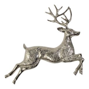 Wall Decoration reindeer silver 3x41x46cm