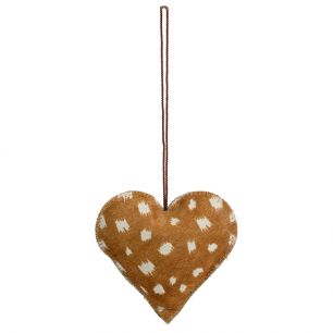 hangdecoratie hart hert medium 10cm*