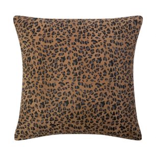 Cushion Goat suede leopard camel 45x45cm (Capra Aegagrus Hircus)