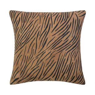 Cushion Goat suede zebra camel 45x45cm (Capra Aegagrus Hircus)