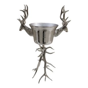 champagne cooler deer with antler on stand 94cm (pallet)