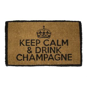 coir doormat handmade keep calm 75cm