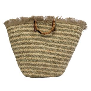 jute tas rafels rand 64cm