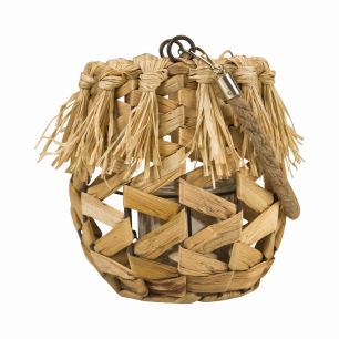 water hyacinth wind light hanging decoration round with fringes 18cm