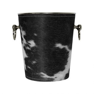 champagne cooler cow black/white