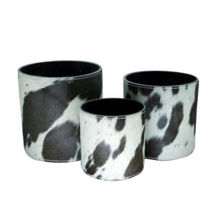 pot de fleur vache noir/blanc (set of 3)*