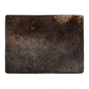 placemat cowhide rectangular grey 30x40cm (bos taurus taurus)