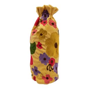 Wine Bottle Cover Joy jaune h37 x 12cm