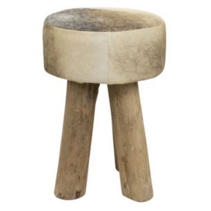 hocker kuh grau rund 45cm