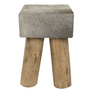 hocker kuh grau quadratisch 45cm