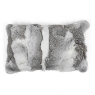 coussin lapin mélanger gris 30x50cm