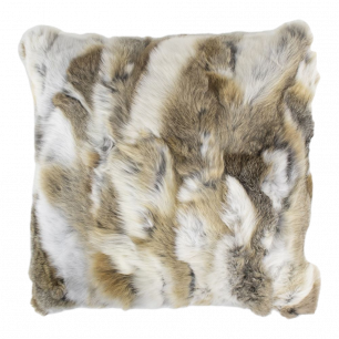 coussin lapin mélanger brun 40x40cm