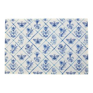 Doormat Delfts blue 75x50cm