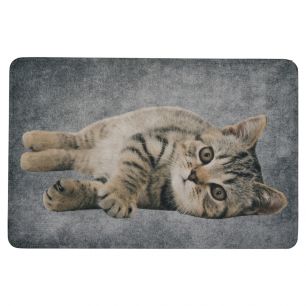 doormat grey tabby laying 75x50cm