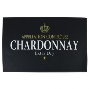 fußmatte wein chardonnay schwarz 75x50cm