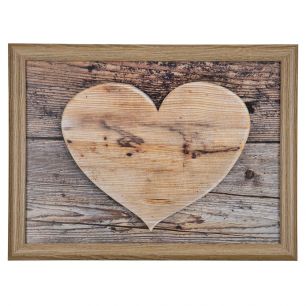 laptray wooden heart 43cm