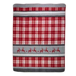 Plaid Check hert rood xl 150x200cm