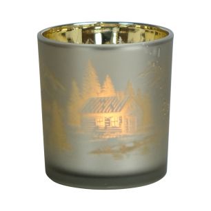 windlicht glas chalet small 8cm