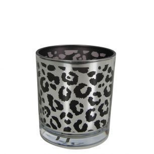 wind light glass silver leopard small 8cm*